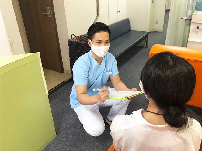 高いカウンセリング力で痛みの原因を追求